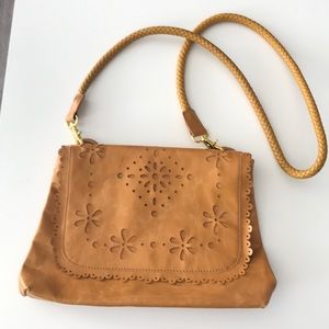 *Cutout Leather Crossbody